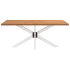 Eettafel Rechthoekig 180X100X74 Cm Massief Eikenhout Lichtbruin