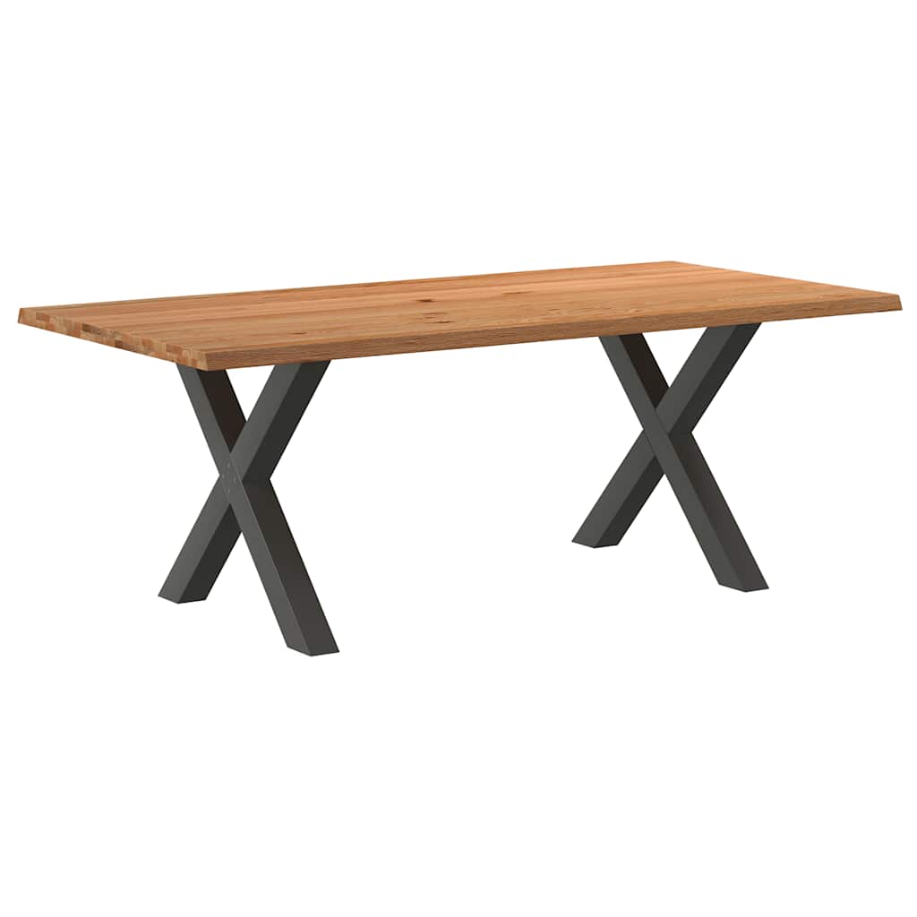 Eettafel Rechthoekig Massief Eikenhout Lichtbruin