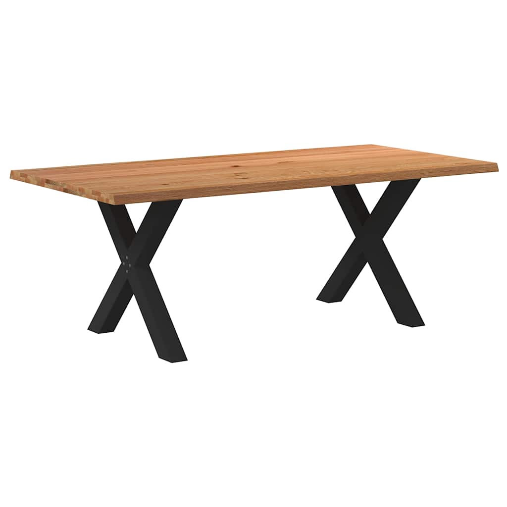 Eettafel Rechthoekig Massief Eikenhout Lichtbruin