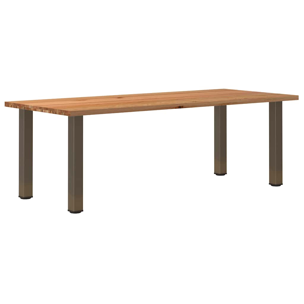 Eettafel Rechthoekig 180X120X74 Cm Massief Eikenhout Lichtbruin Naturel