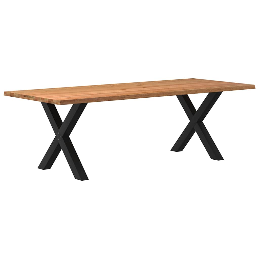 Eettafel Rechthoekig Massief Eikenhout Lichtbruin