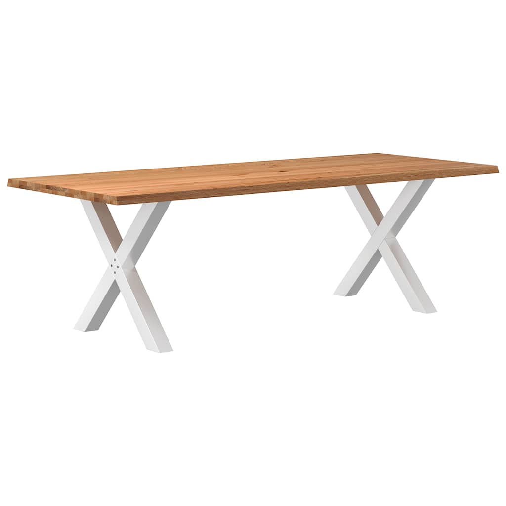 Eettafel Rechthoekig Massief Eikenhout Lichtbruin