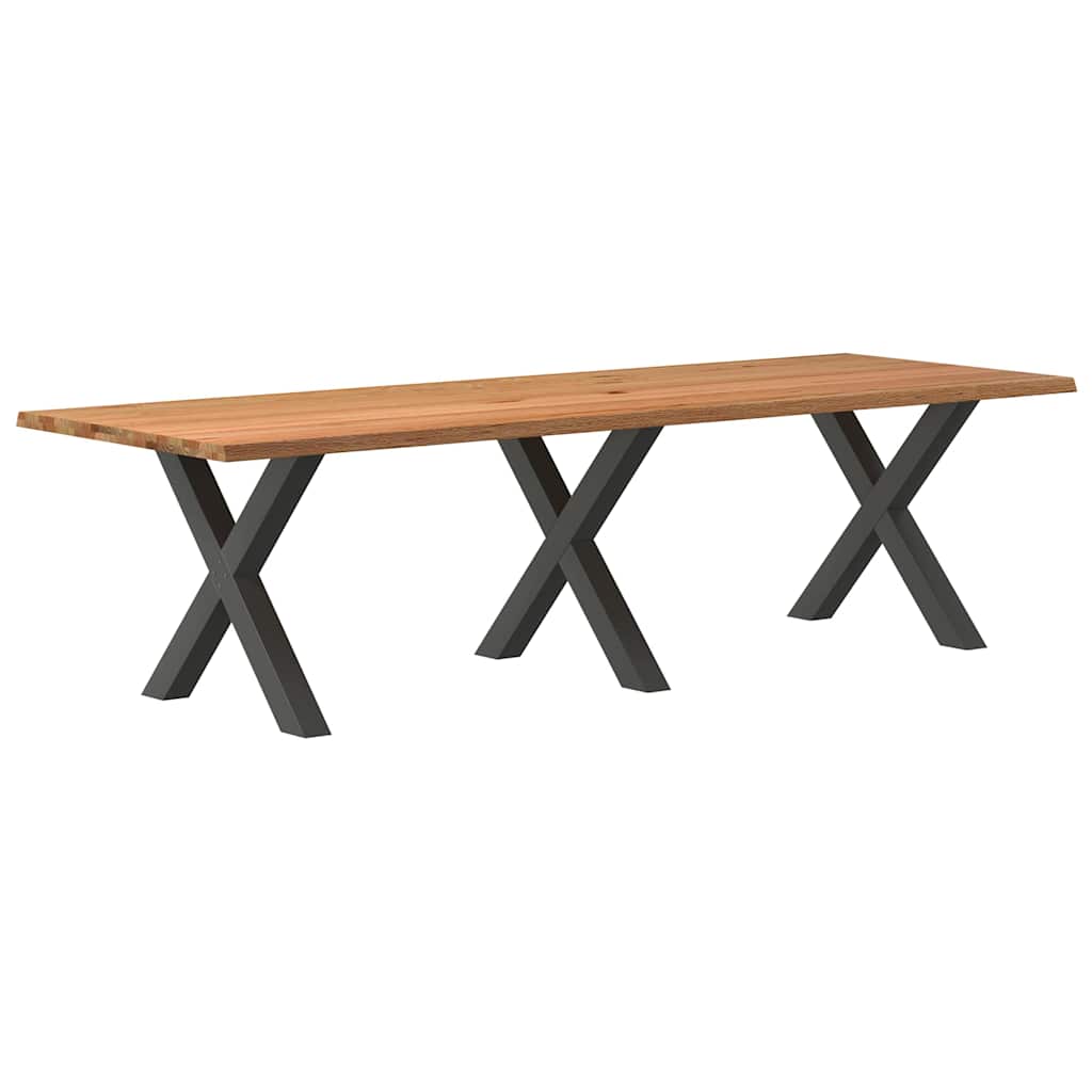 Eettafel Rechthoekig Massief Eikenhout Lichtbruin