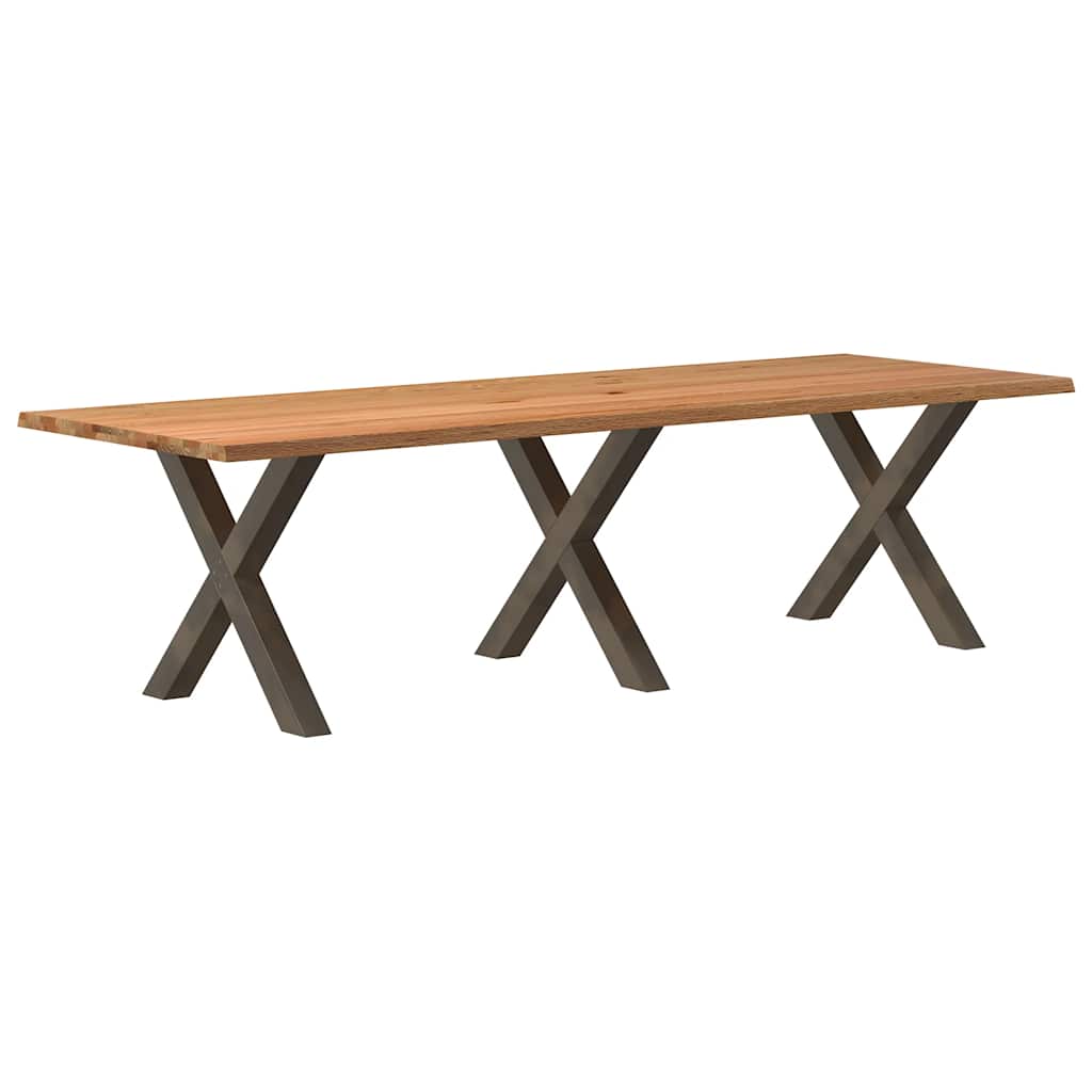 Eettafel Rechthoekig Massief Eikenhout Lichtbruin
