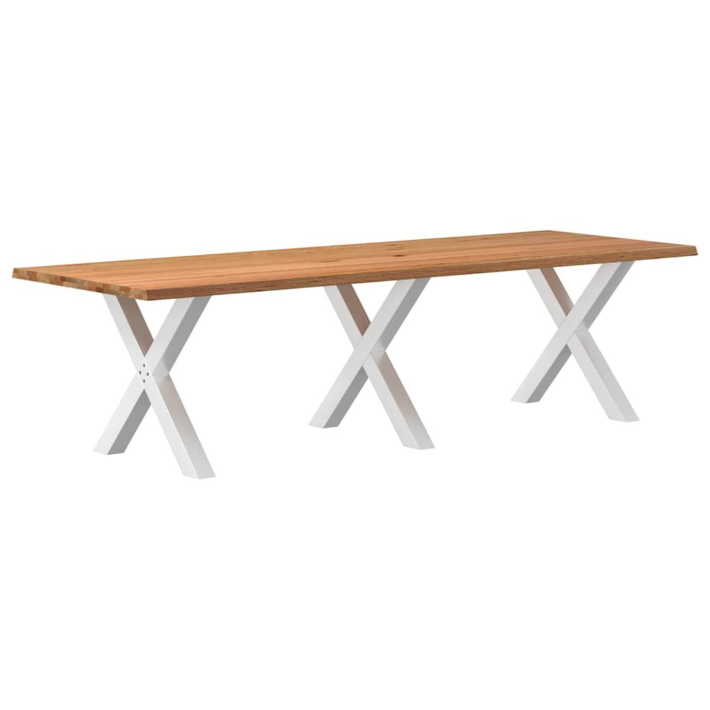 Eettafel Rechthoekig Massief Eikenhout Lichtbruin