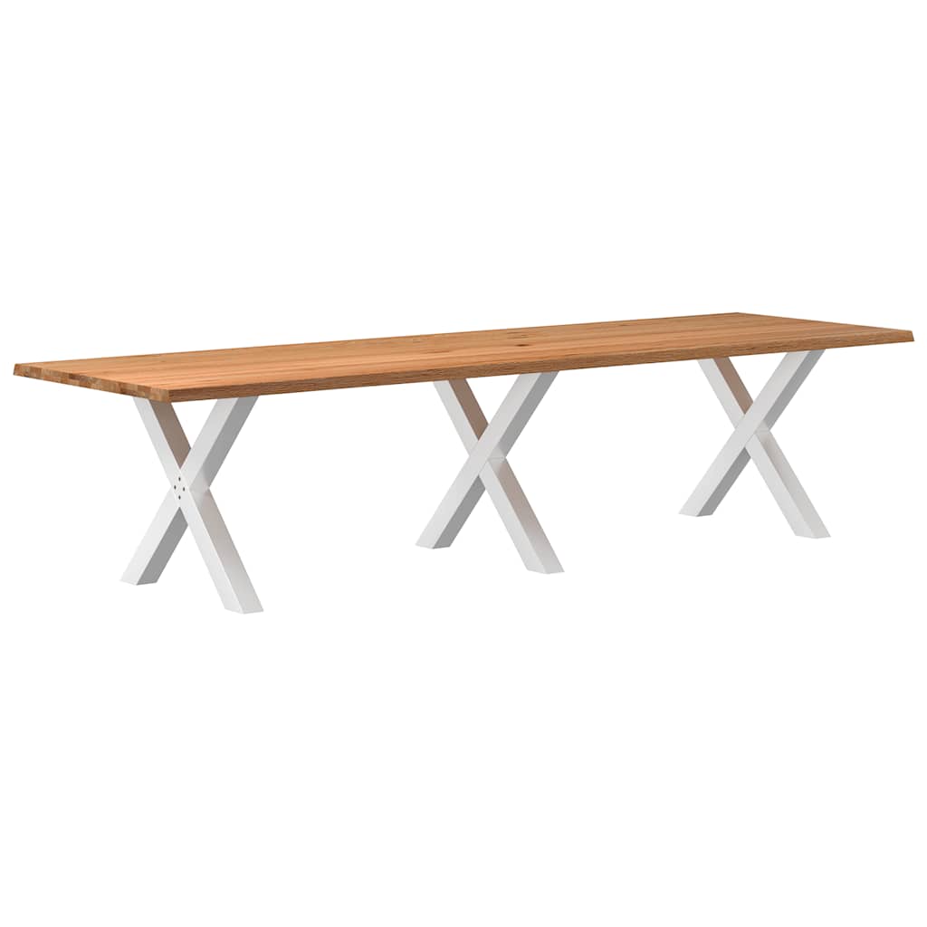 Eettafel Rechthoekig Massief Eikenhout Lichtbruin