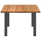 Eettafel Rechthoekig 180X120X74 Cm Massief Eikenhout Lichtbruin Antraciet