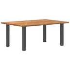 Eettafel Rechthoekig 180X120X74 Cm Massief Eikenhout Lichtbruin Antraciet