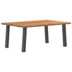 Eettafel Rechthoekig 180X120X74 Cm Massief Eikenhout Lichtbruin Antraciet