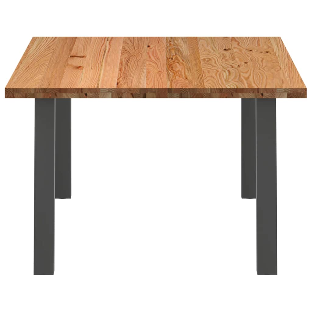 Eettafel Rechthoekig 180X120X74 Cm Massief Eikenhout Lichtbruin Antraciet