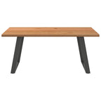 Eettafel Rechthoekig 180X120X74 Cm Massief Eikenhout Lichtbruin Antraciet