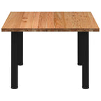 Eettafel Rechthoekig 180X120X74 Cm Massief Eikenhout Lichtbruin Zwart