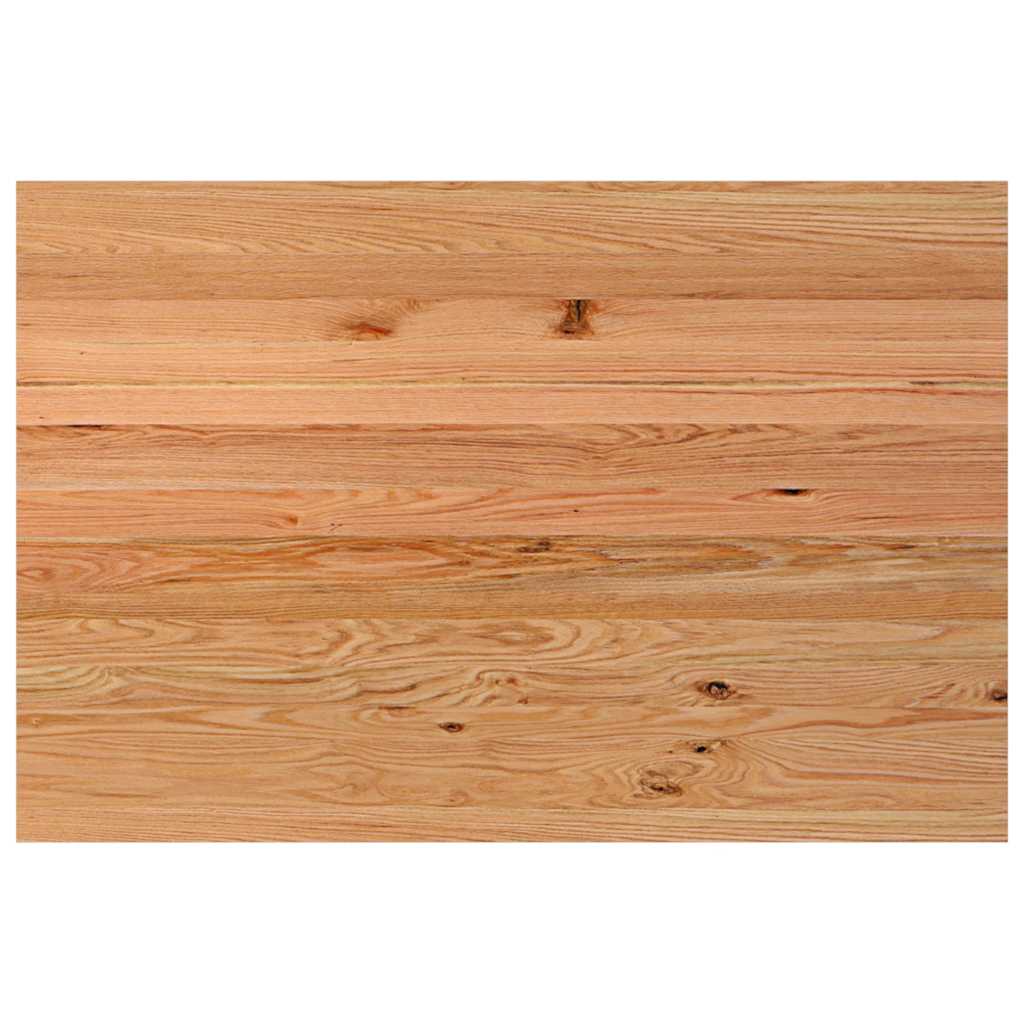 Eettafel Rechthoekig 180X120X74 Cm Massief Eikenhout Lichtbruin Zwart