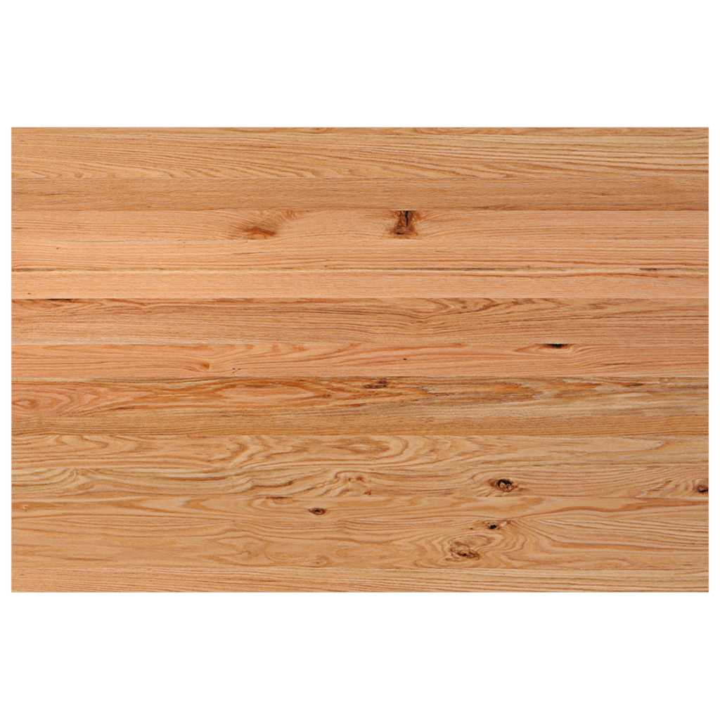 Eettafel Rechthoekig 180X120X74 Cm Massief Eikenhout Lichtbruin Zwart