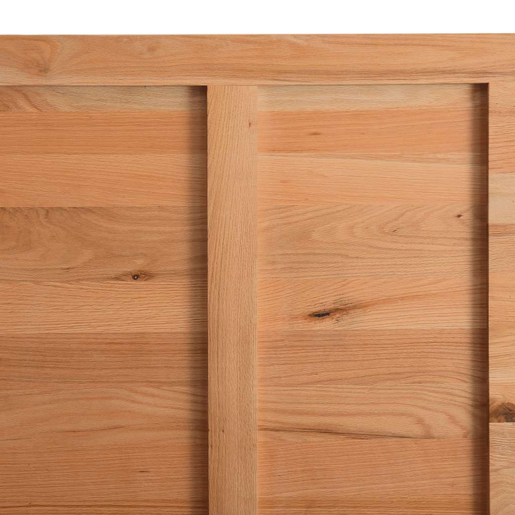 Eettafel Rechthoekig 180X120X74 Cm Massief Eikenhout Lichtbruin Zwart