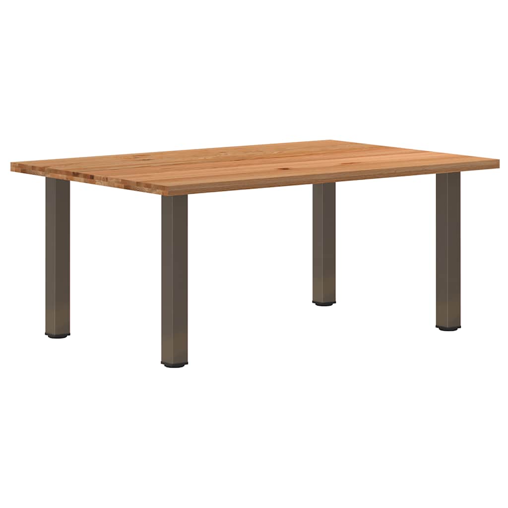Eettafel Rechthoekig 180X120X74 Cm Massief Eikenhout Lichtbruin Naturel
