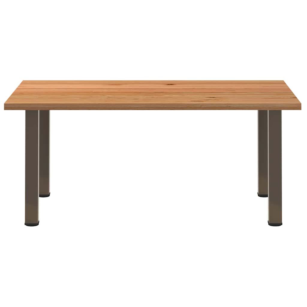 Eettafel Rechthoekig 180X120X74 Cm Massief Eikenhout Lichtbruin Naturel