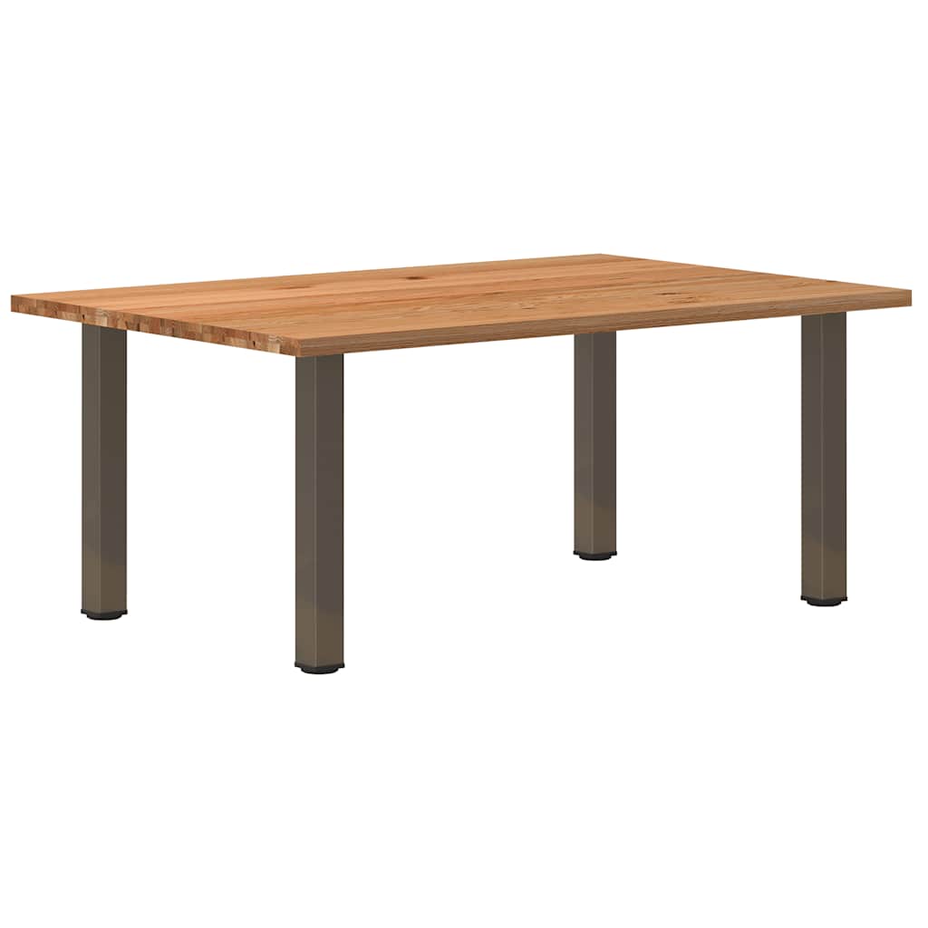 Eettafel Rechthoekig 180X120X74 Cm Massief Eikenhout Lichtbruin Naturel