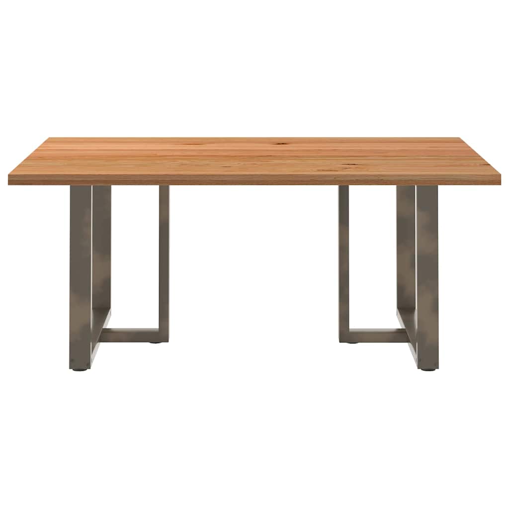 Eettafel Rechthoekig Massief Eikenhout Lichtbruin