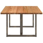 Eettafel Rechthoekig Massief Eikenhout Lichtbruin