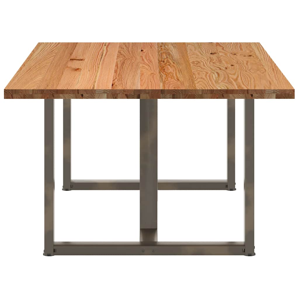 Eettafel Rechthoekig Massief Eikenhout Lichtbruin