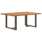 Eettafel Rechthoekig Massief Eikenhout Lichtbruin