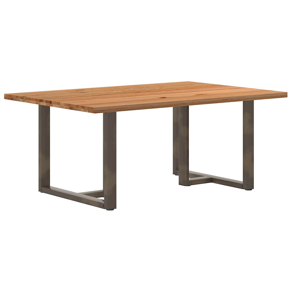 Eettafel Rechthoekig Massief Eikenhout Lichtbruin
