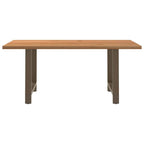 Eettafel Rechthoekig Massief Eikenhout Lichtbruin