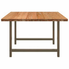 Eettafel Rechthoekig Massief Eikenhout Lichtbruin