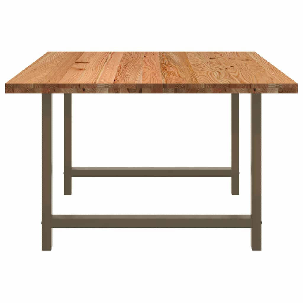 Eettafel Rechthoekig Massief Eikenhout Lichtbruin