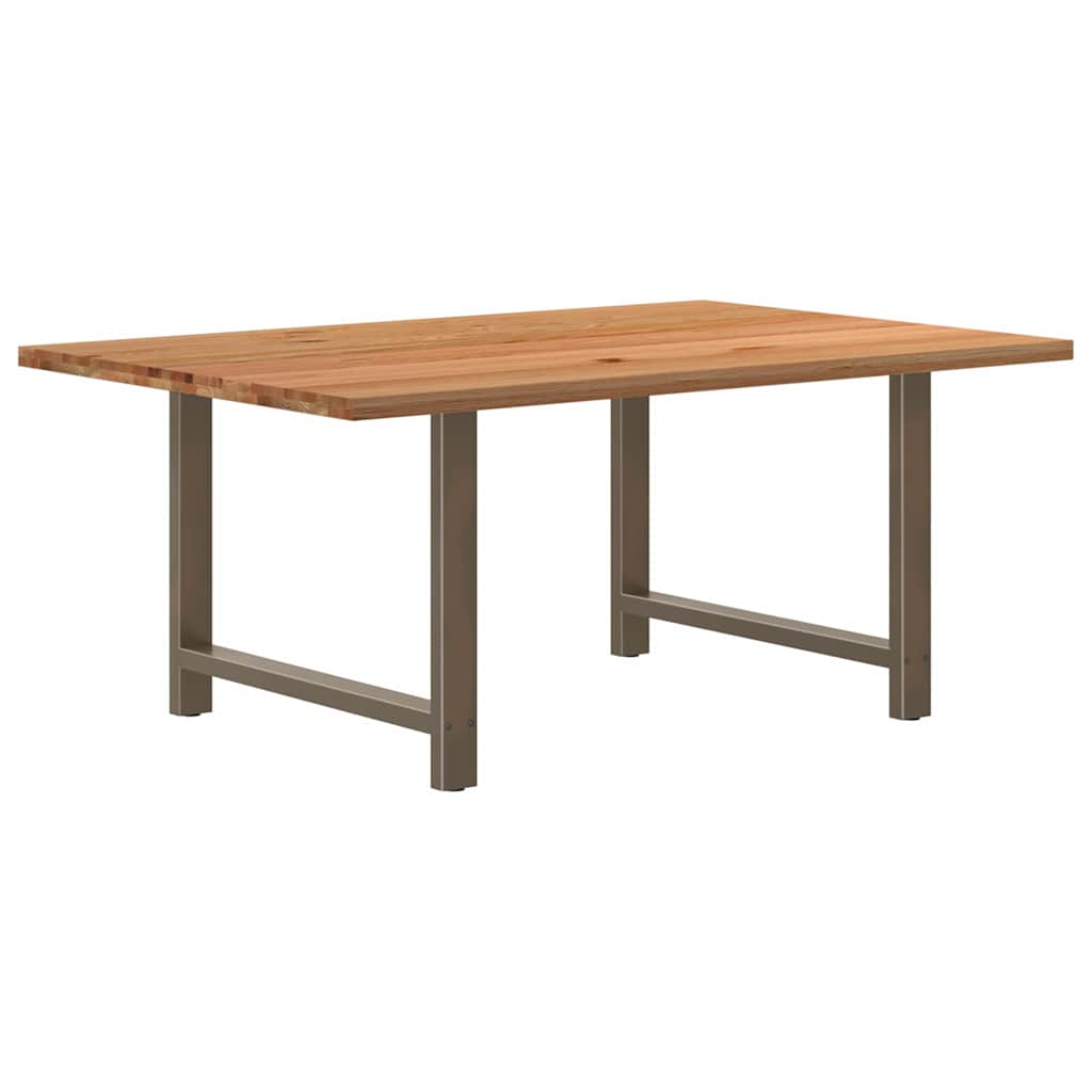 Eettafel Rechthoekig Massief Eikenhout Lichtbruin