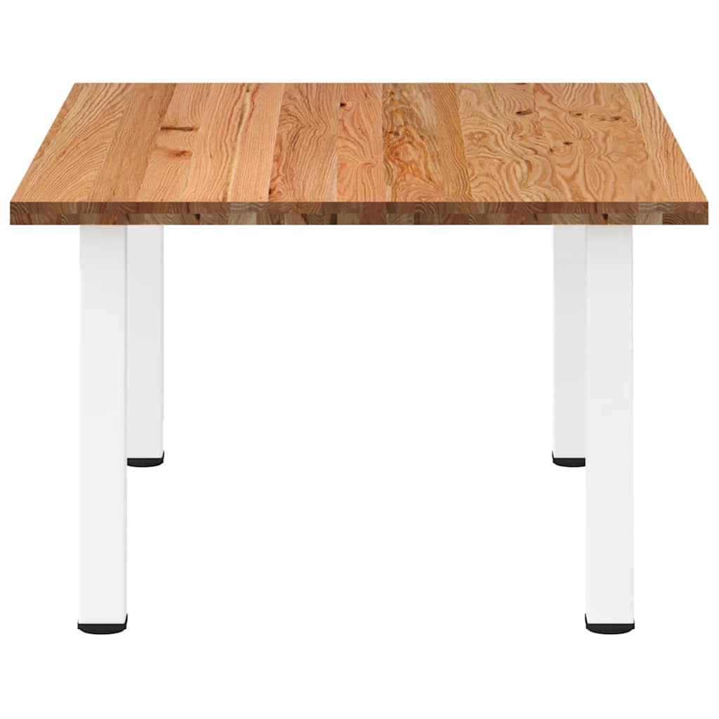 Eettafel Rechthoekig 180X120X74 Cm Massief Eikenhout Lichtbruin Wit