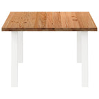 Eettafel Rechthoekig 180X120X74 Cm Massief Eikenhout Lichtbruin Wit