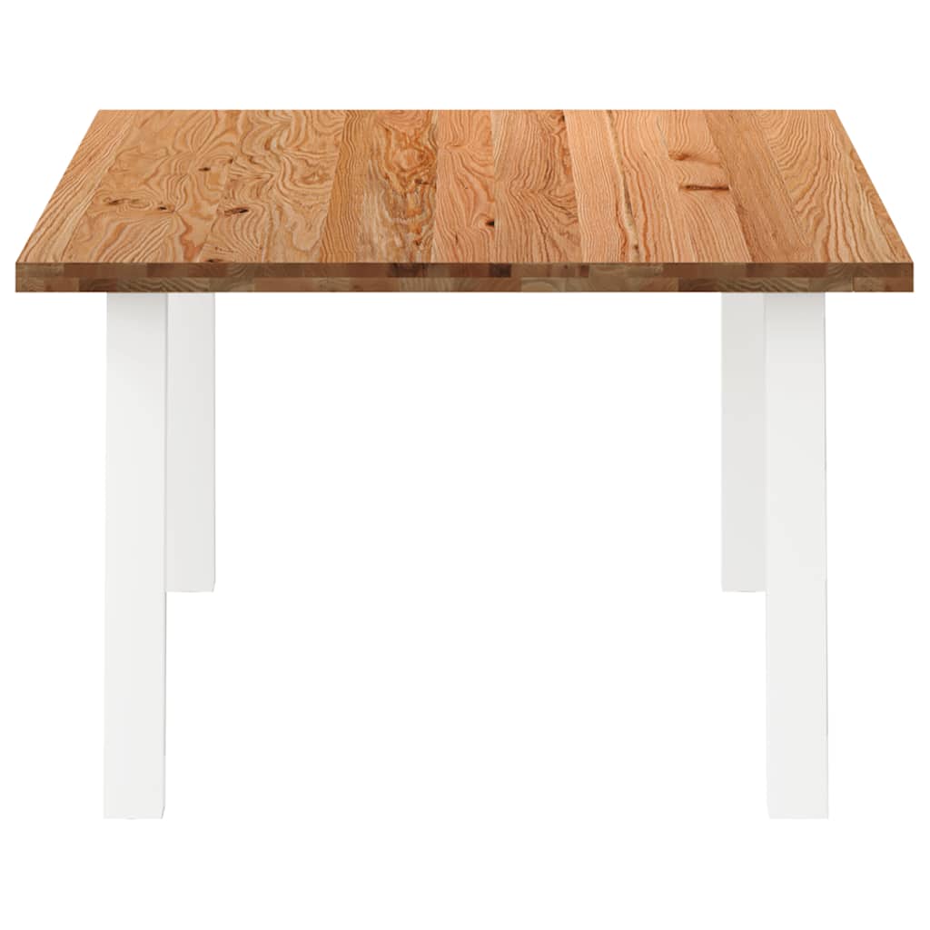 Eettafel Rechthoekig 180X120X74 Cm Massief Eikenhout Lichtbruin Wit
