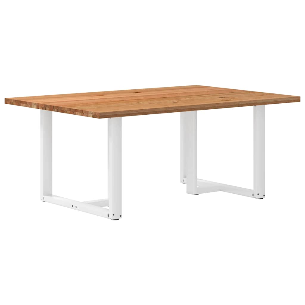 Eettafel Rechthoekig Massief Eikenhout Lichtbruin