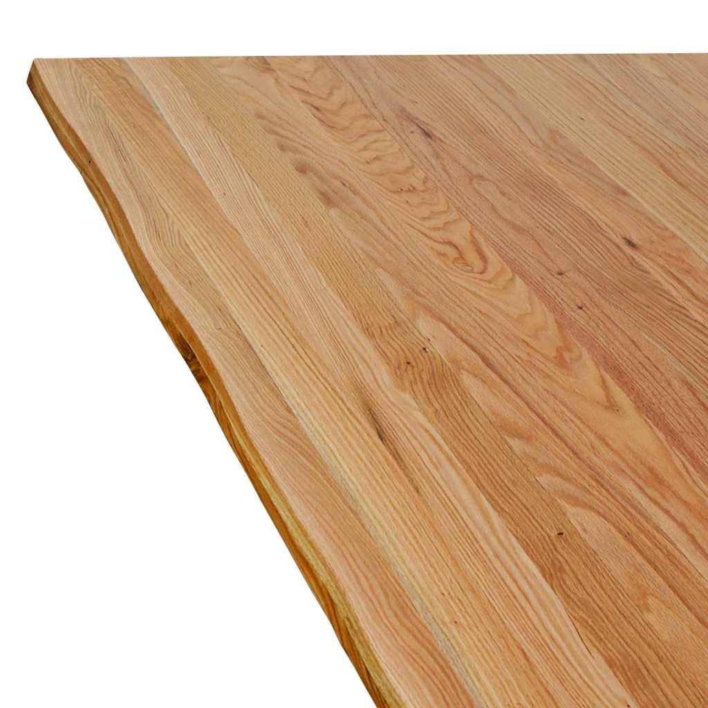 Eettafel Met Levende Rand 180X120X74 Cm Massief Eikenhout Rechthoekig Naturel
