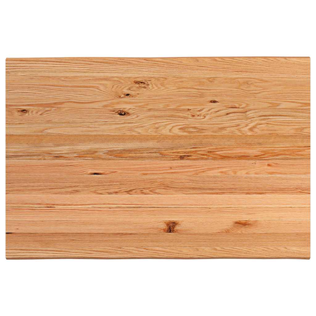 Eettafel Met Levende Rand 180X120X74 Cm Massief Eikenhout Rechthoekig Naturel