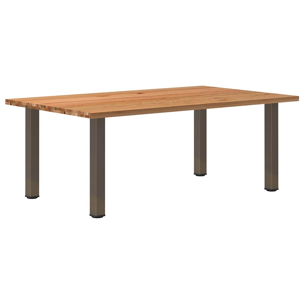 Eettafel Rechthoekig 180X120X74 Cm Massief Eikenhout Lichtbruin Naturel