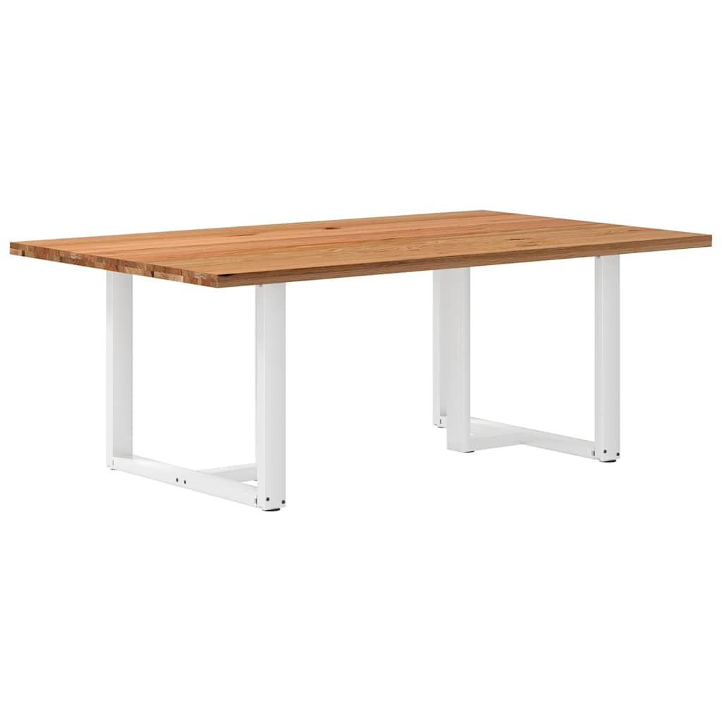 Eettafel Rechthoekig Massief Eikenhout Lichtbruin