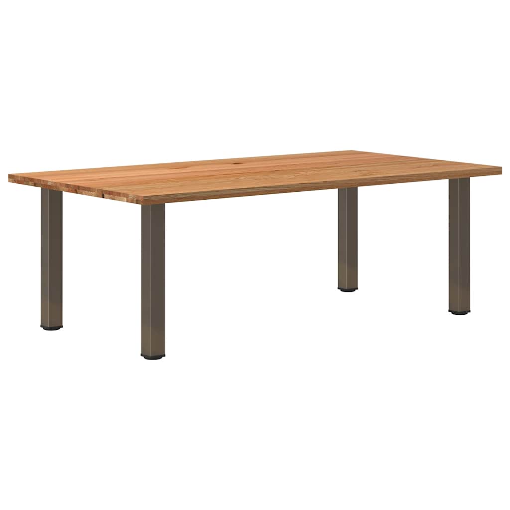 Eettafel Rechthoekig 180X120X74 Cm Massief Eikenhout Lichtbruin Naturel