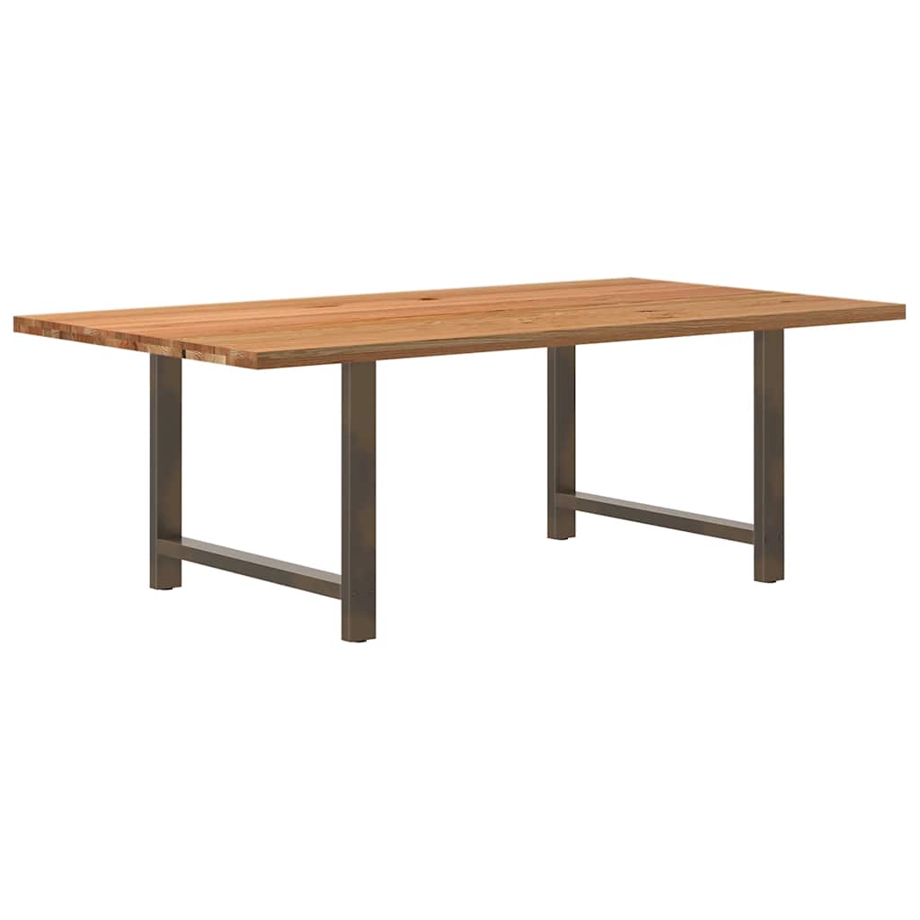 Eettafel Rechthoekig Massief Eikenhout Lichtbruin