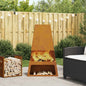 Vuurkorf Zwart 60 X 35 X 100 Cm Koudgewalst Staal
