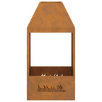 Vuurkorf Bruin 50 X 50 X 100 Cm Cortenstaal