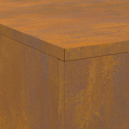 Vuurkorf Bruin 100 X 100 X 30 Cm Cortenstaal