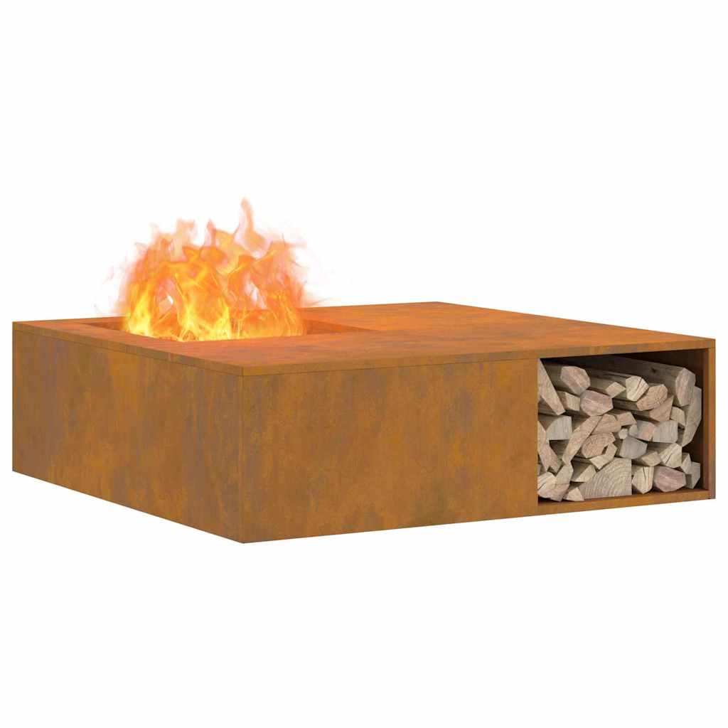 Vuurkorf Bruin 100 X 100 X 30 Cm Cortenstaal
