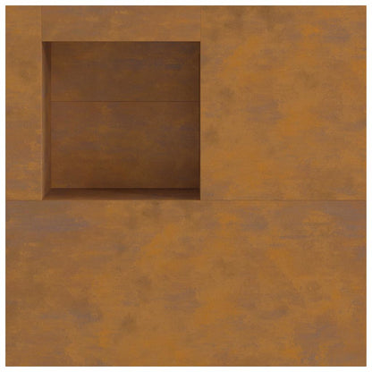 Vuurkorf Bruin 100 X 100 X 30 Cm Cortenstaal