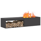 Vuurkorf Zwart 160 X 45 X 35 Cm Koudgewalst Staal