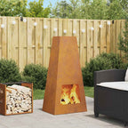 Vuurkorf Bruin 50 X 35 X 100 Cm Cortenstaal