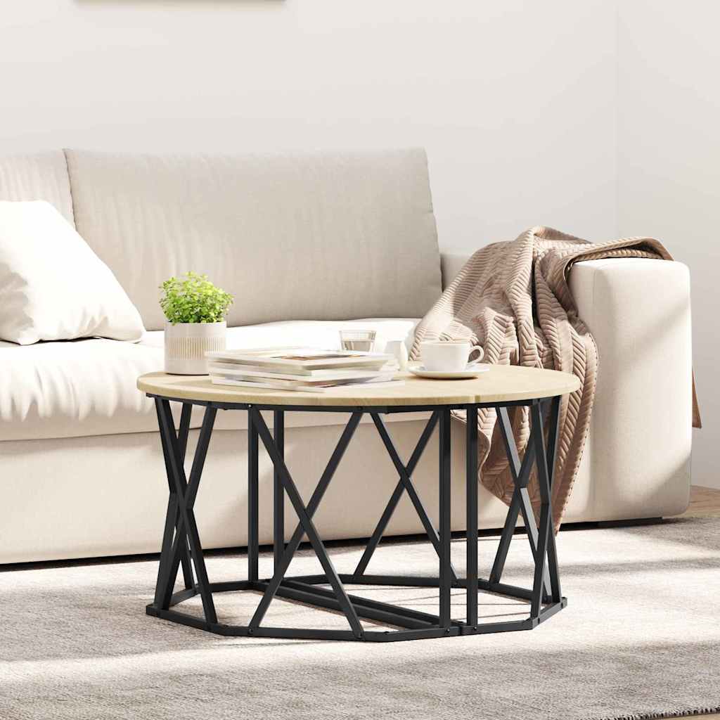 Salontafel 80 X 80 X 42 Cm Engineered Hout En Staal