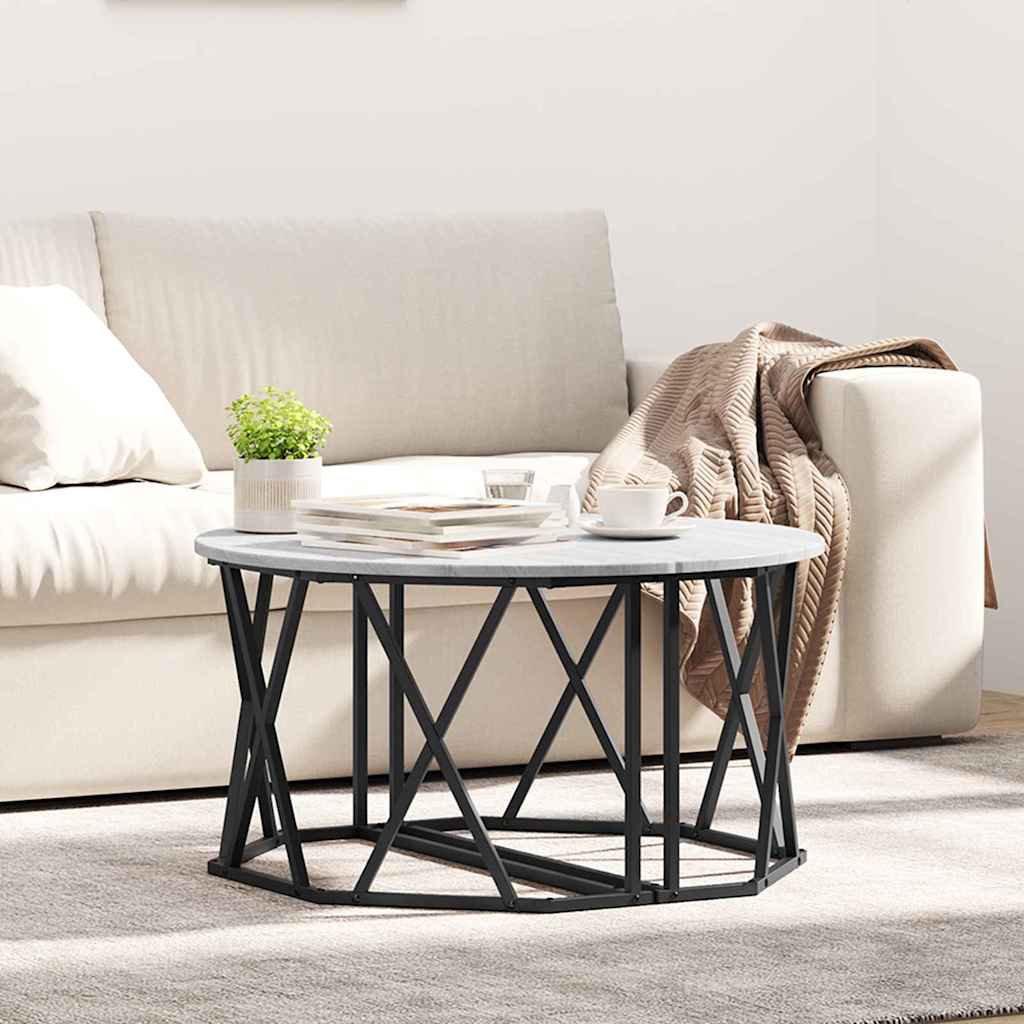 Salontafel 80 X 80 X 42 Cm Engineered Hout En Staal